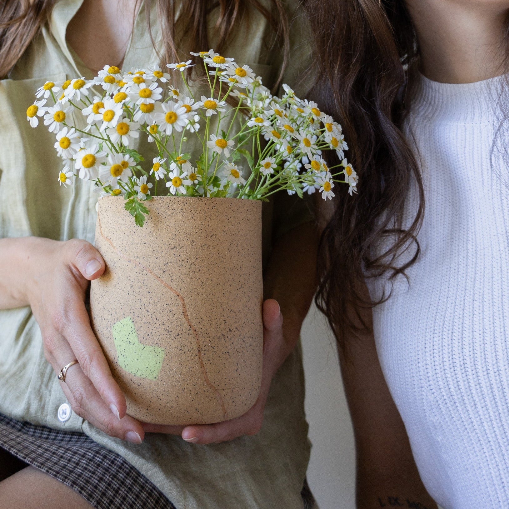 Wall Hanging Ceramic Piece - Speckled Clay 2