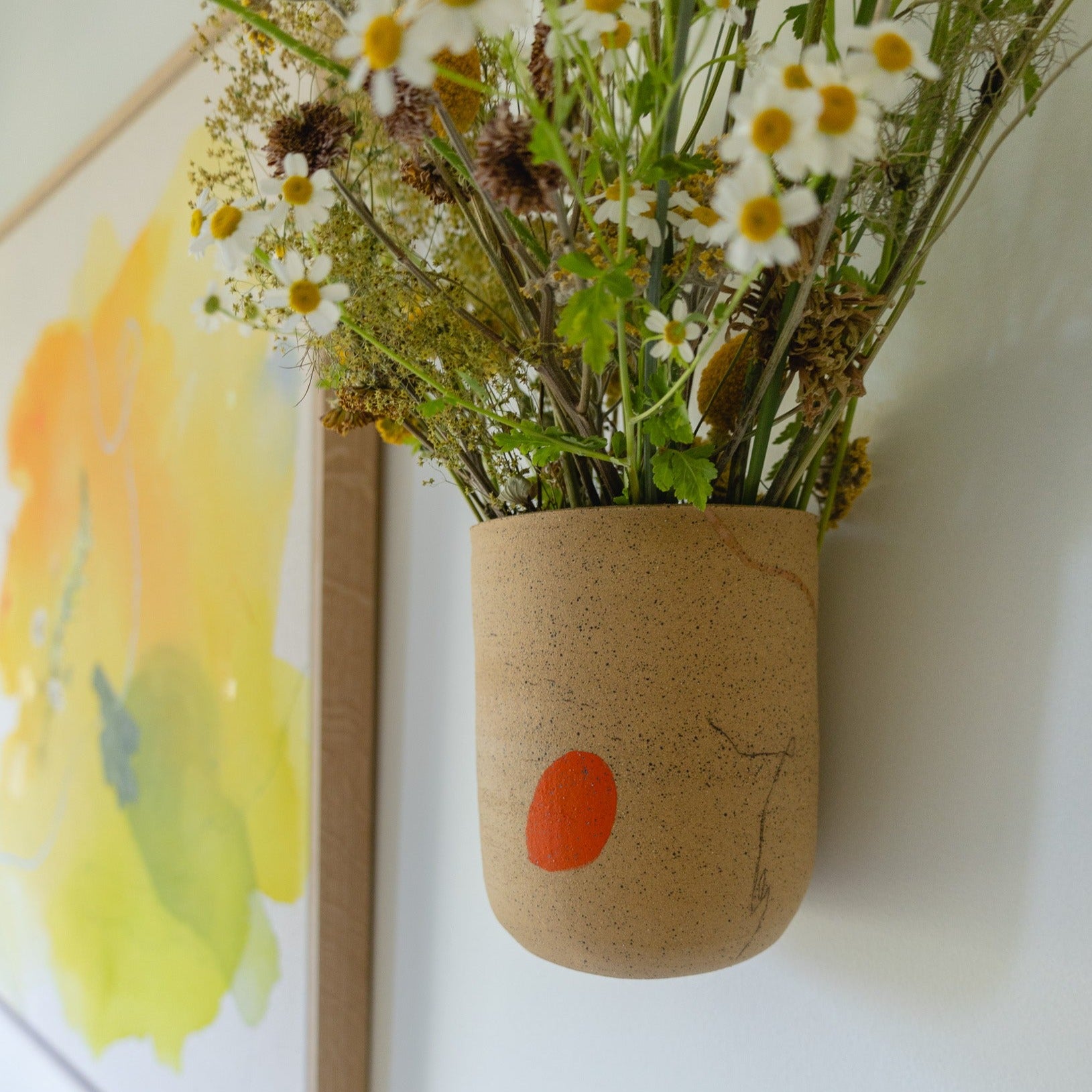 Wall Hanging Ceramic Piece - Speckled Clay 1